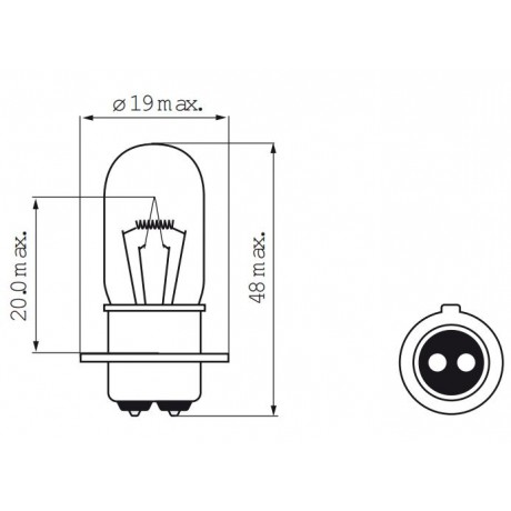 Lamp 12V 35/35W PX15D-3