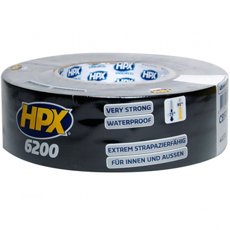 Duct tape HPX 48 mm x 25 m - zwart
